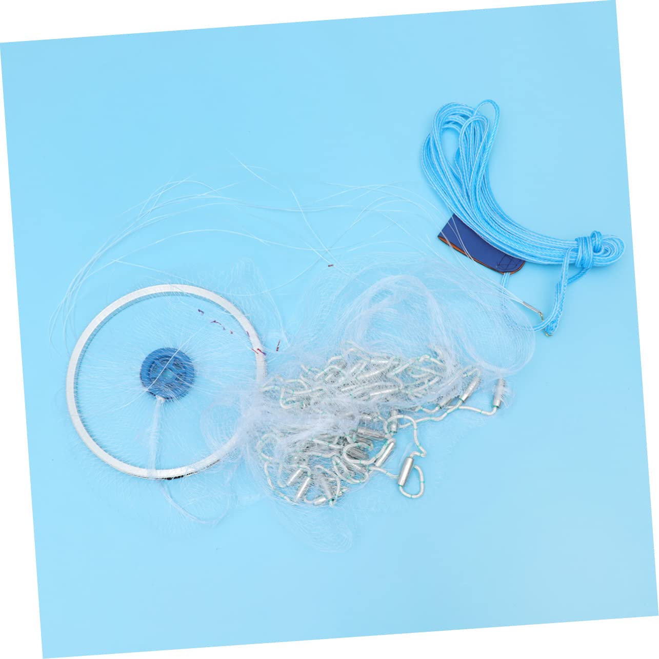 YARNOW Filet de Pêche Pliable 4, 8m en Nylon Blanc pour Écrevisse