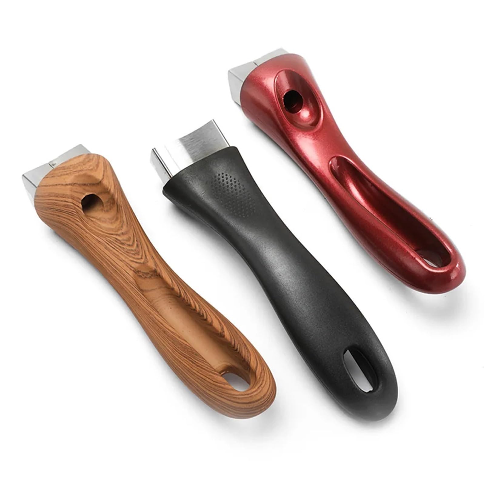 Kochgeschirrgriff aus Bakelit und Edelstahl | Mehrfarbig, 163 x 42 mm, 6 Stück, for Ersetzen von Topf- und Pfannengriffen(Red)
