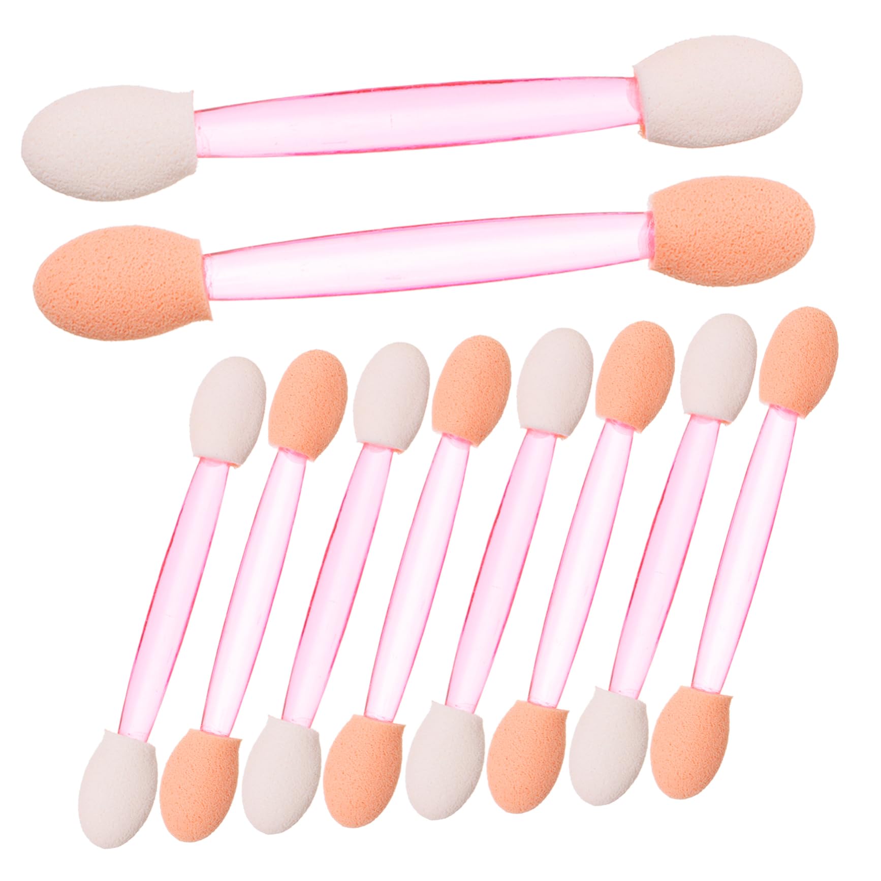 FOMIYES Dual-ended Sponge Eye Shadow Stick Applicators 100pcs Makeup Brushes for Eye Shadow Matte