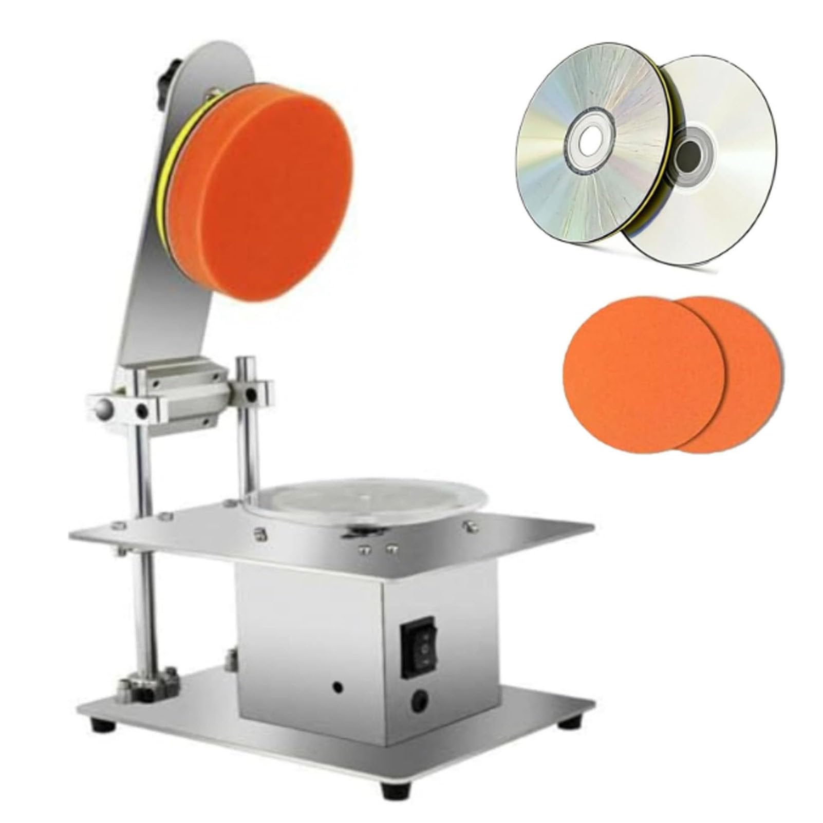 Lucidatrice per dischi, macchina per la riparazione dei graffi di DVD/CD, ripristino semiautomatico del disco ottico per graffi e abrasioni, tasso di riparazione fino al 99%