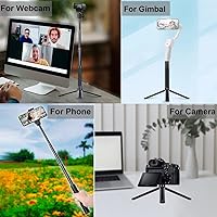 Vista 7 de Soporte de cámara web de 30 pulgadas de alto, trípode extensible para cámara web de escritorio, trípode para cámara web de aluminio, soporte