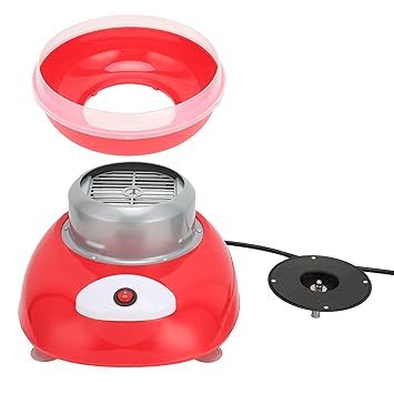 Cotton Candy Machine,Countertop Mini Electric Homemade Cotton Candy Maker Works with Hard Candy,Sugar Free Candy, Sugar Floss,for Birthday Parties,Children's Day,Family Party,Christmas,Red(Pink)