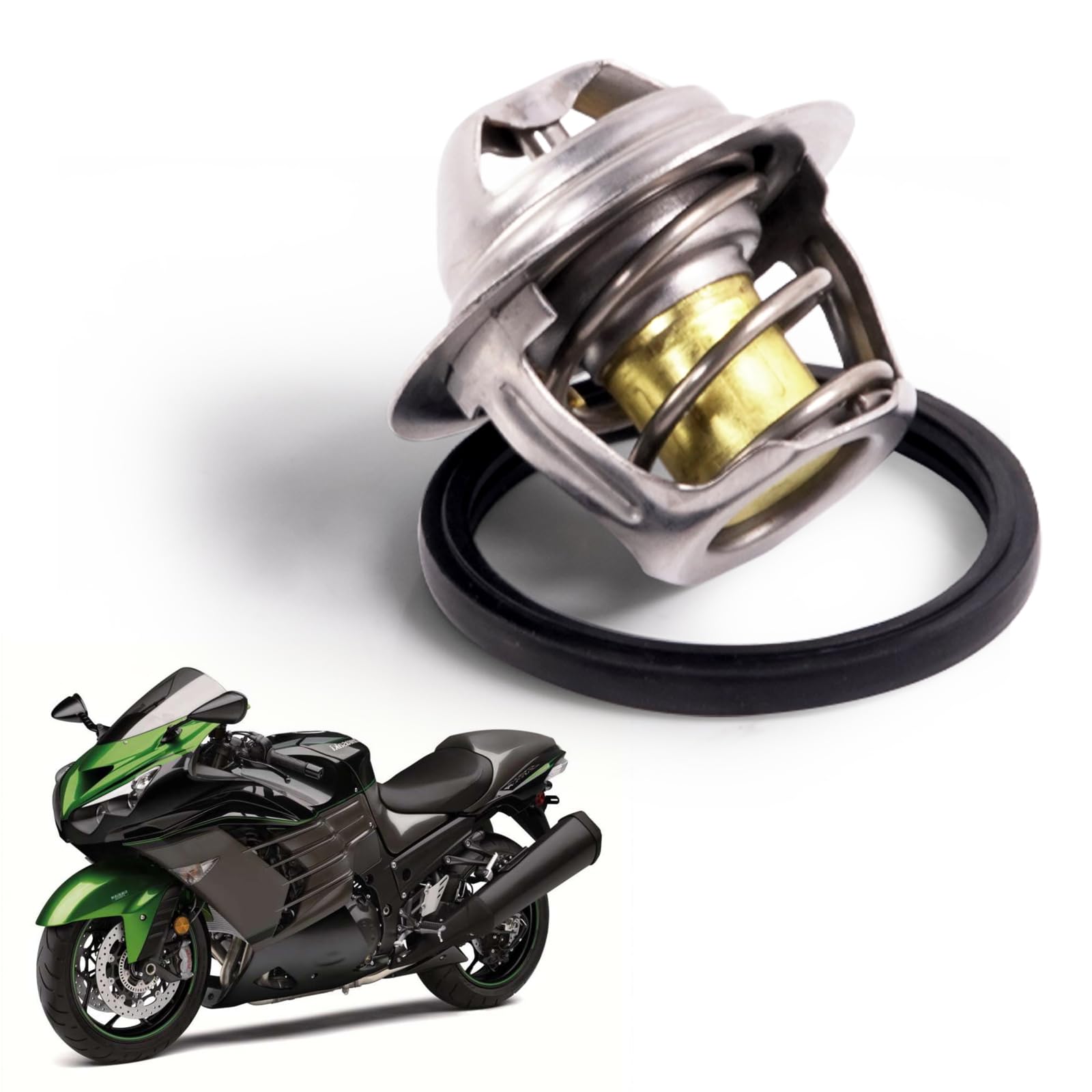 Thermostat 49054-2056 Compatible with Kawasaki & JD 2500 2510 2520 3000 3010 3020 4000 FD590V FD611V FD620D FD661D, Replaces# 11060-2084 AM121688 KAF620