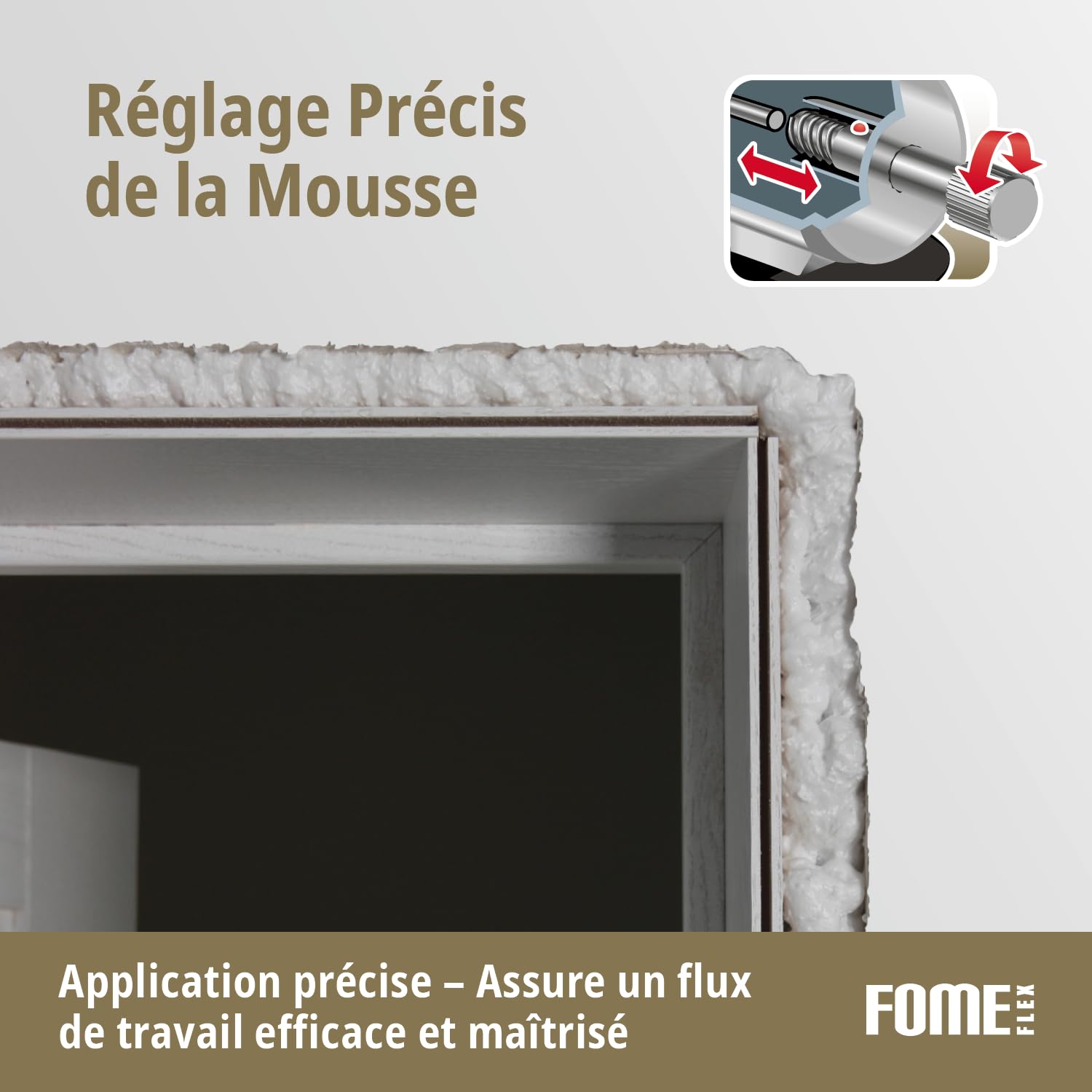 Pistolet Mousse Polyurethane - BLACK EDITION - Pistolet de Précision Revêtu de Teflon – Pas de Bouchons, Nettoyage Facile, Pistolet à Joint et à Détails pour Mousse Expansive PU et Isolation