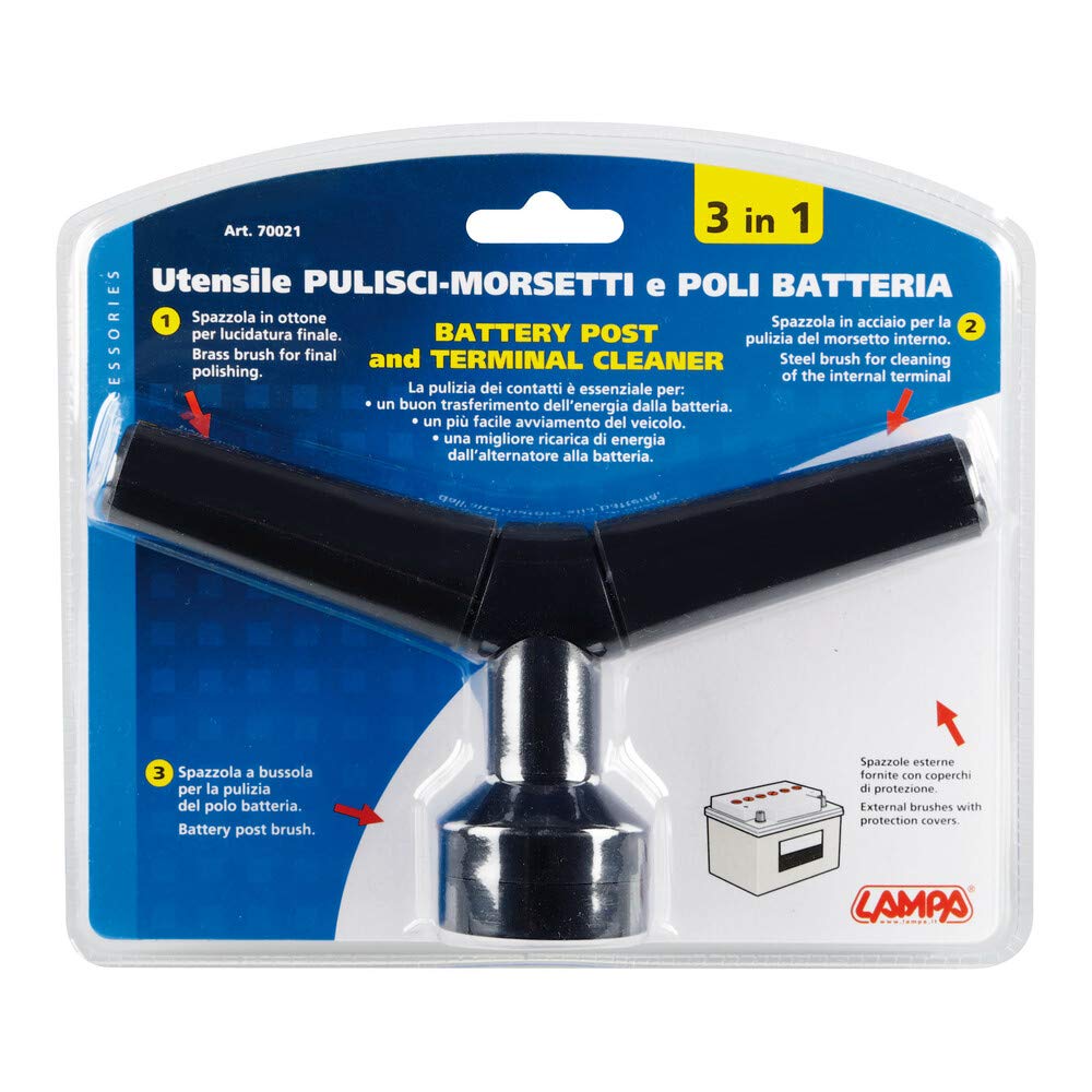 LAMPA 70021 Spazzola metallica Pulizia poli/morsetti batteria