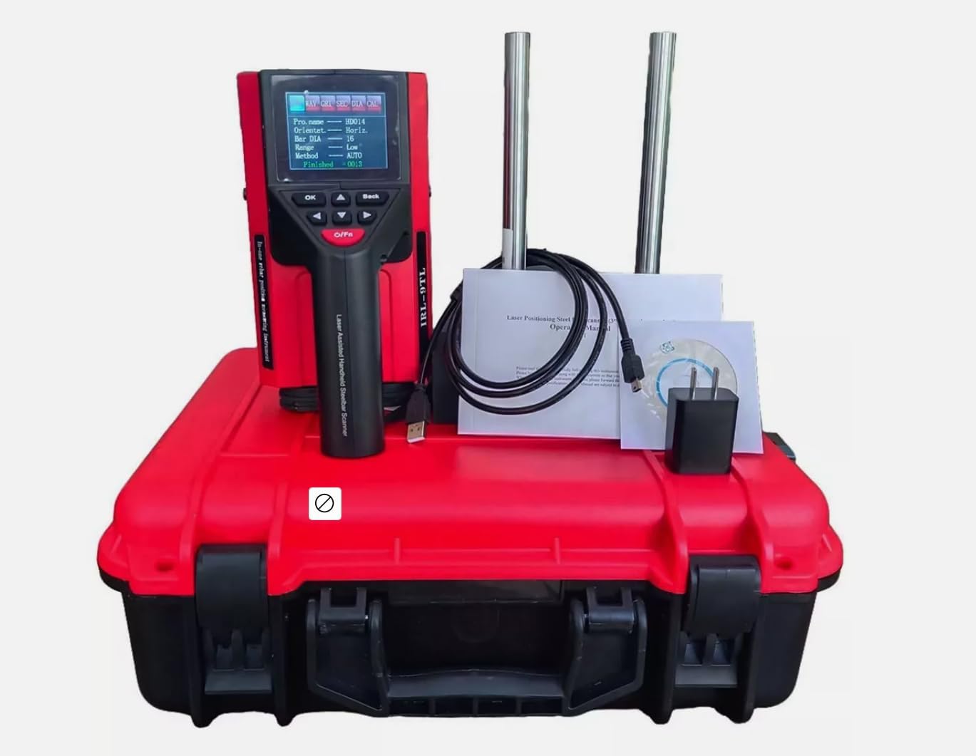 Rebar Scanner Integrated Rebar Detector Concrete Rebar Locator Reinforcement Tester With Range 6mm-90 Mm 7mm-200mm Usb Interface For Steel Bar Thickness Network Profile Multi-Mode Waveform