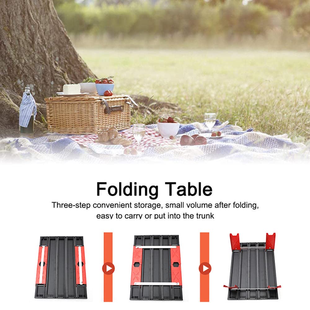 Tavolo da Campeggio Leggero,Tavolo da Campeggio Leggero Pieghevole in Alluminio Portatile con Borsa da Trasporto, Tavolino per all'aperto per Picnic, Spiaggia, Escursionismo, Viaggi, Pesca