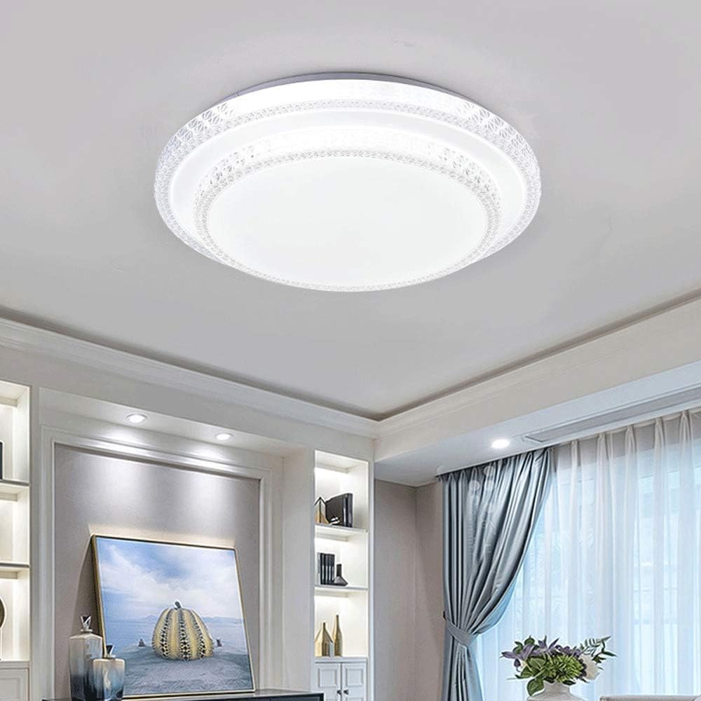 Plafoniera LED da Soffitto 60W con Bluetooth e Telecomando, Dimmerabile 3000K-6500K, Ø50cm, Design Elegante con Decorazioni Acriliche, Luce per Soggiorno Camera Letto, CRI＞80, PN-12-3C