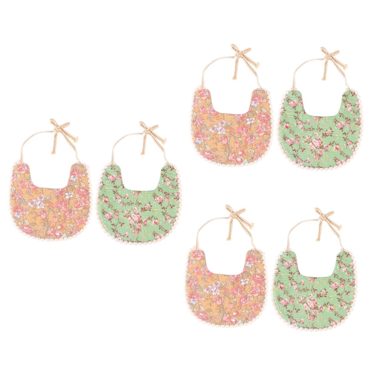 Toyvian 6 Piezas Baberos Protección Del Bebé Del Bebé Cosas Infantiles Babero Para Necesidades Infantiles Recién Nacido Saliva Toalla Doble Capa