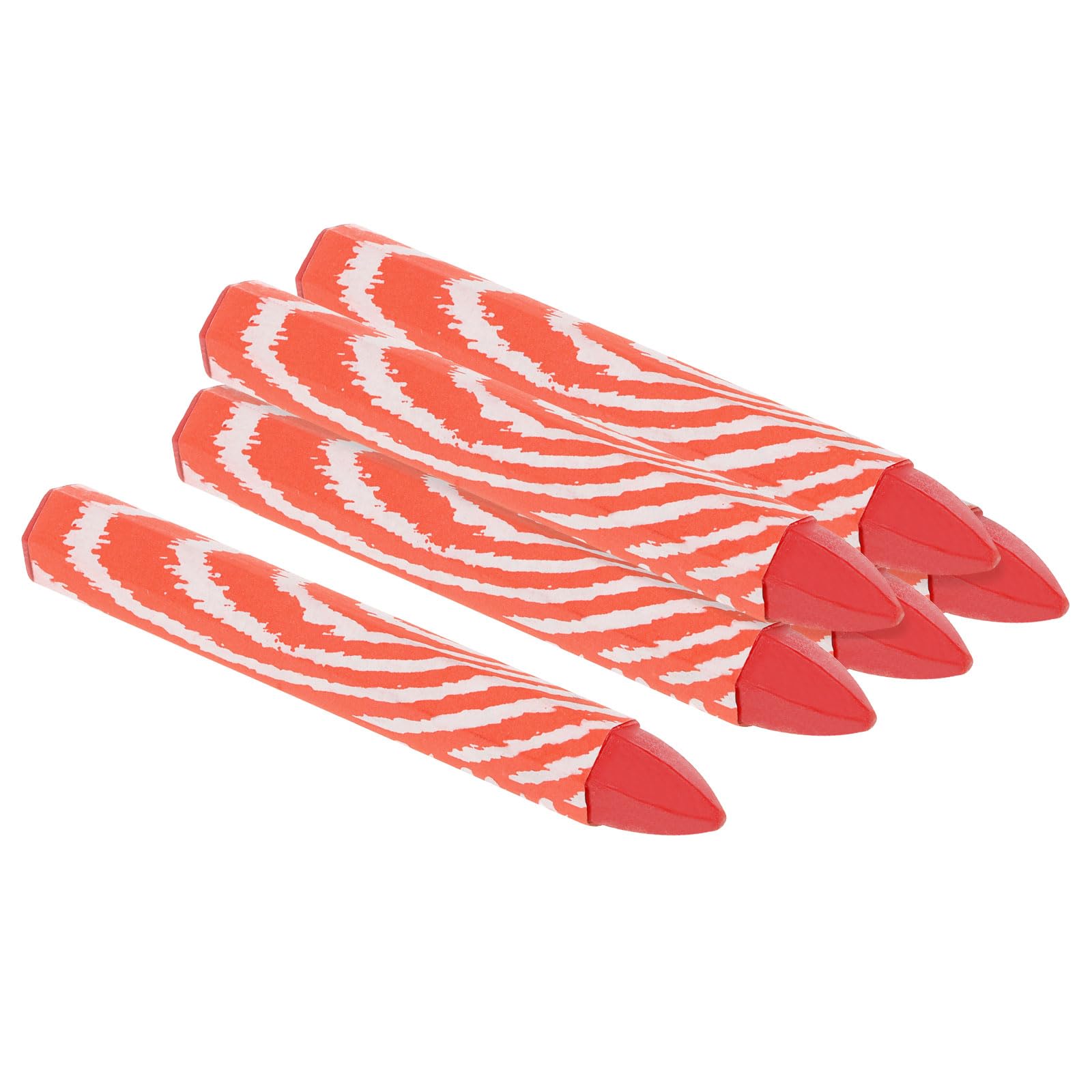 PATIKIL Lumber Marking Crayons, 6 Pack 4"x0.55" Hex Wax Tire Marker Crayons Red