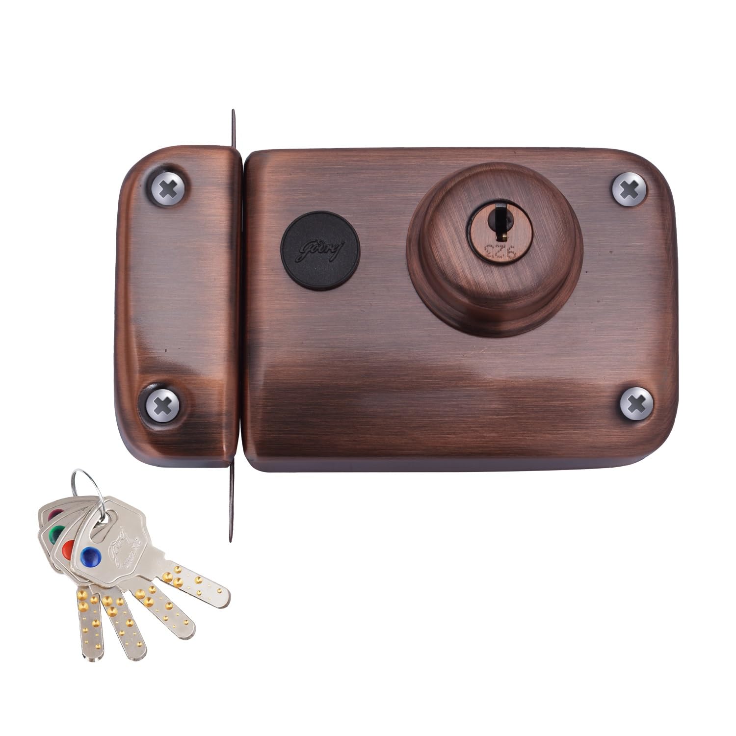 See full amazon price history chart for Godrej Rim Lock I Rim Deadbolt Ultra XL+ I 2C Deadbolt I for Inside Opening Wooden Main Door | Left/Right Handed Doors I 4 Keys I 5-Year Warranty I Manual Locking I Antique Copper Finish Godrej Rim Lock I Rim Deadbolt Ultra XL+ I 2C Deadbolt I for Inside Opening Wooden Main Door | Left/Right Handed Doors I 4 Keys I 5-Year Warranty I Manual Locking I Antique Copper Finish (B0C7GX34KY) Amazon Price History, Amazon Price Tracker