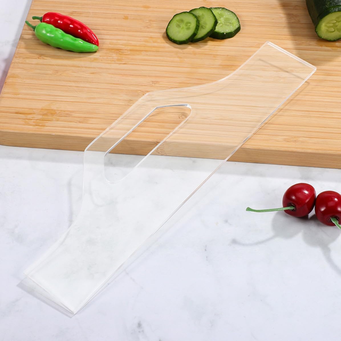 2pcs Acrylic Router Handle Template for Cutting Boards Charcuterie Board Template Set with Protective Film Sturdy Acrylic Material for Kitchen and Woodworking Use