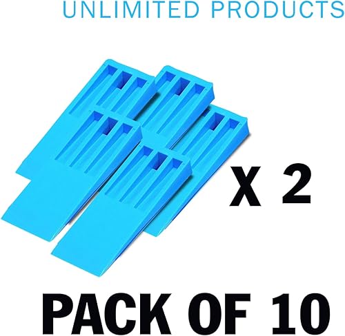 Miniatura 2 de Unlimited Products Cuñas de desmoldeo 1038 - Cuña azul de 10 pulgadas (paquete de 10) 10 x 3 x 1 pulgada de grosorfabricada en los Estados Unidos