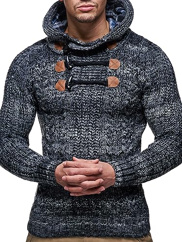 Leif Nelson Men’s Knitted Pullover | Long-sleeved slim fit hoodie | Basic winter hoodie-sweater for Men3