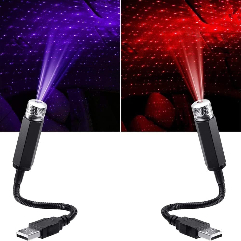 Mini LED Star Projection Lamp - USB Car Roof Night Projector, Auto Ceiling Star Light, Atmosphere Light for Bedroom, Car & Party
