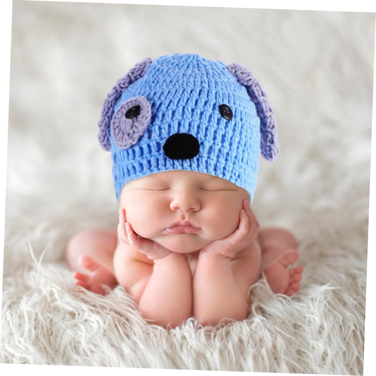 POPETPOP Ropa Tejida Mano Para Fotografía De Recién Nacidos Con Sombrero Pantalones Cortos Y Accesorio De Diseño De Perrito Para Sesiones Fotográficas De Días
