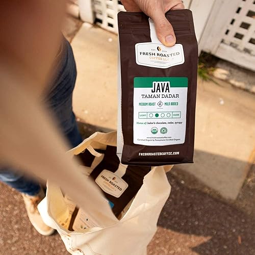 Miniatura 5 de Fresh Roasted Coffee, Java Orgánica Taman Dadar, 5 libras (80 oz), tostado medio, Kosher RFA, grano entero