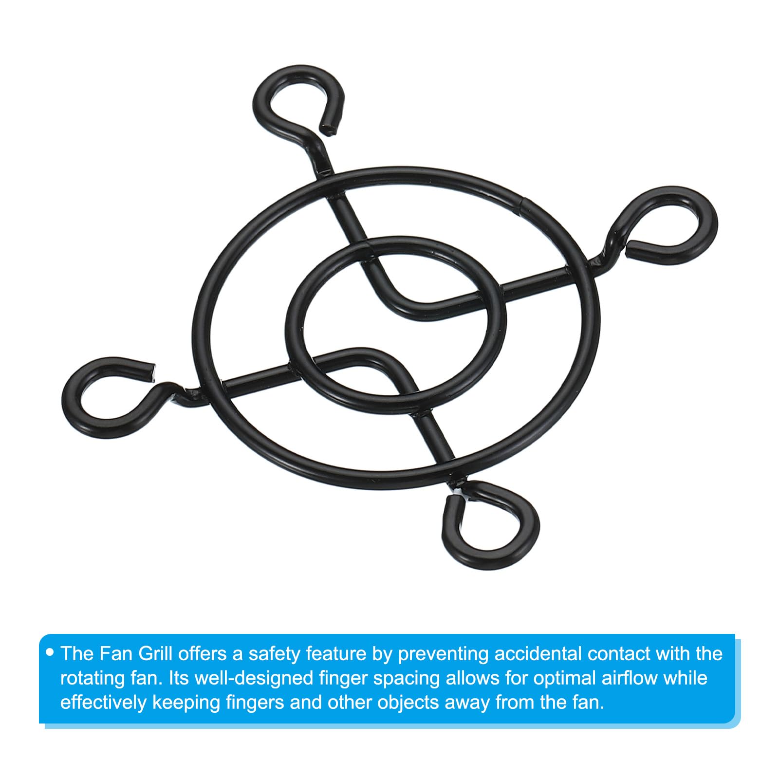 4 Griglie Di Protezione Per Ventole 40mm | Metallo Nero Per PC - Foto 8