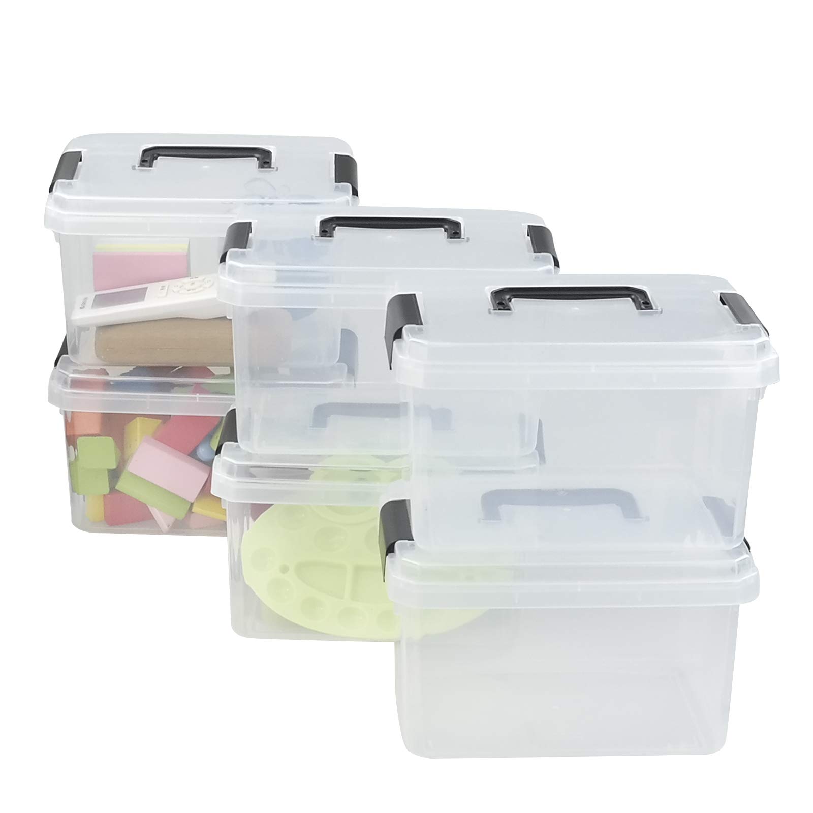 Buy Readsky 4.5 Litre Plastic Storage Bins with Lids and Handles, Clear