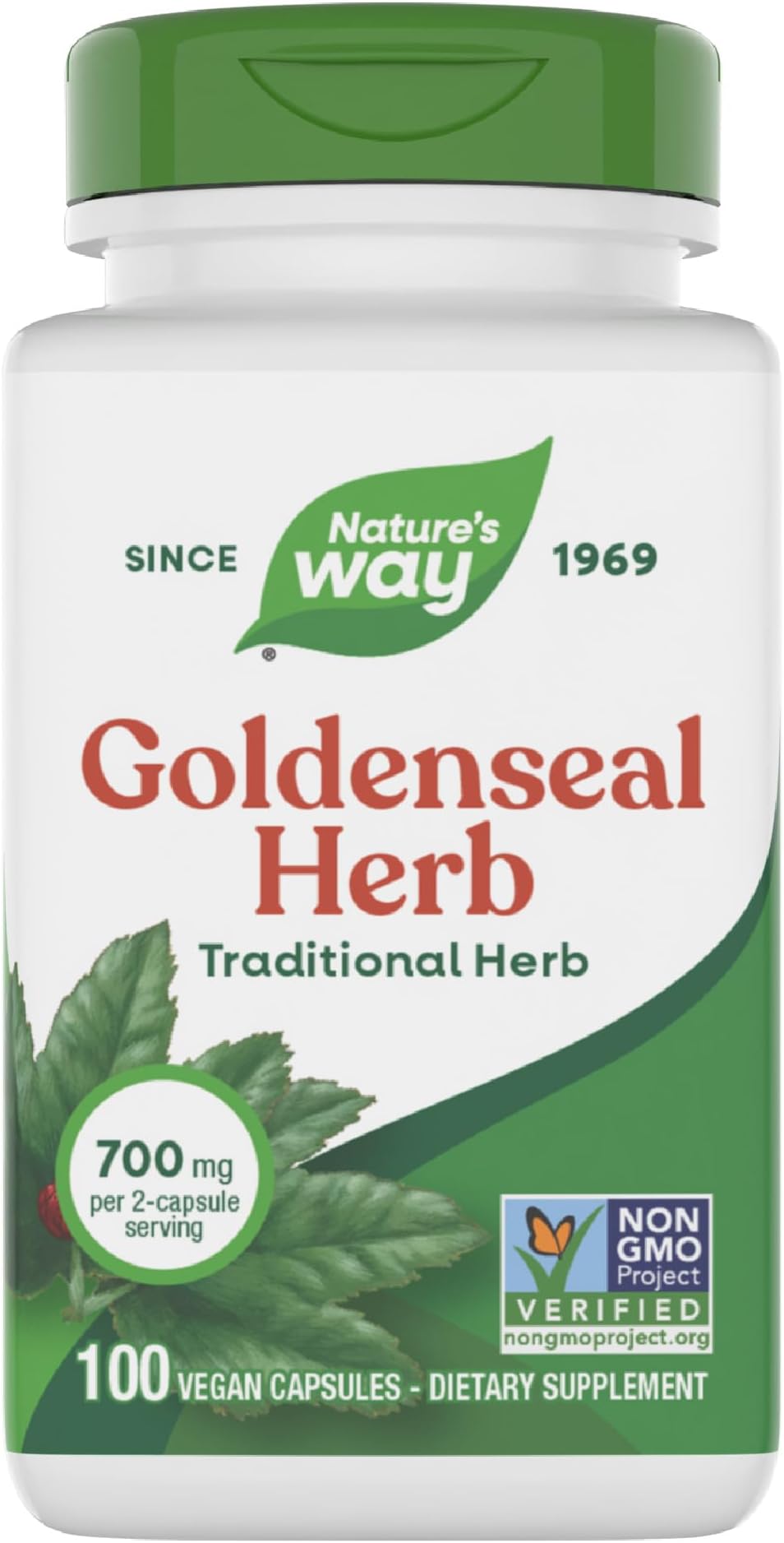 Nature's Way Goldenseal Herb Capsules, 400 mg, 100-Count