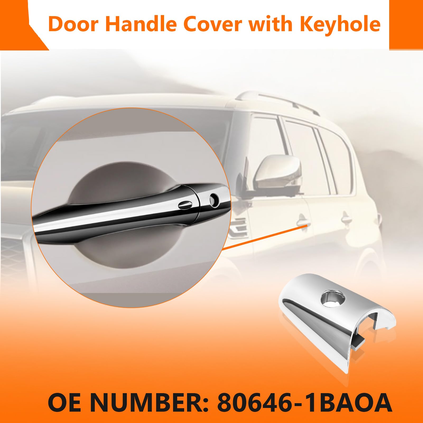 Amazon.com: KIMISS Exterior Door Handle Chrome Cover 80646‑1BA0A