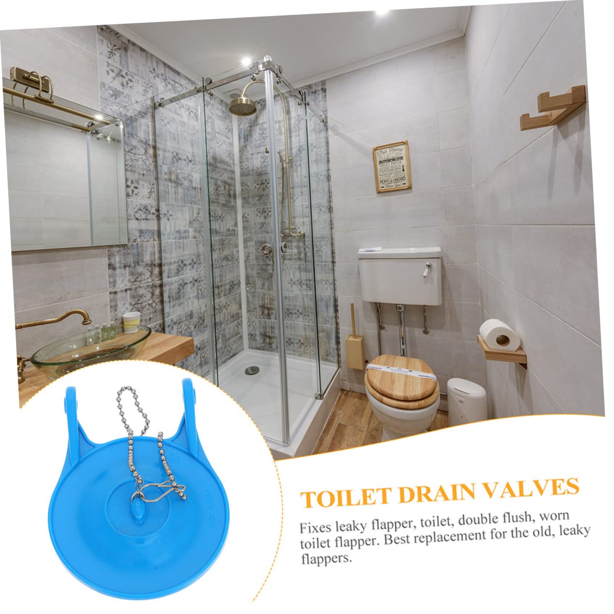 Lurrose 3 Sätze Abtropfenventilkautschukstopfen Abtropfen Toilettenklappe Toilettenflapper -ersatzkit Universeller Klapp-toilettentank Toiletten Ersatzteile 2 Stücke * 3