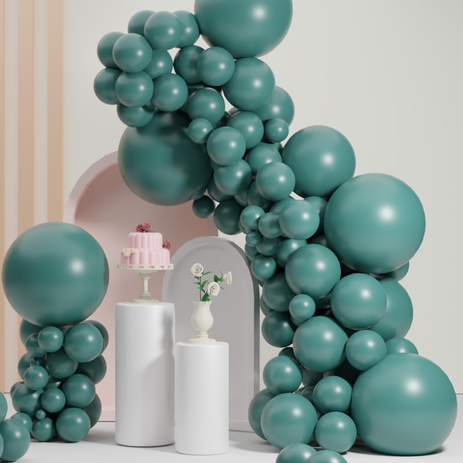 Deep Teal Blue Balloons, Scmdoti Ocean Blue Balloons Different Sizes 18 12 10 5 Inches, Blue Balloon Garland Arch for Spring Party Birthday Baby