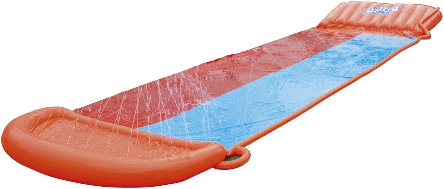 Bestway H2OGO! Double Lane Inflatable Water Slide | Includes Speed Ramp & Splash Landing | Great Outdoor Summer Toy for Family Fun, Multicolor