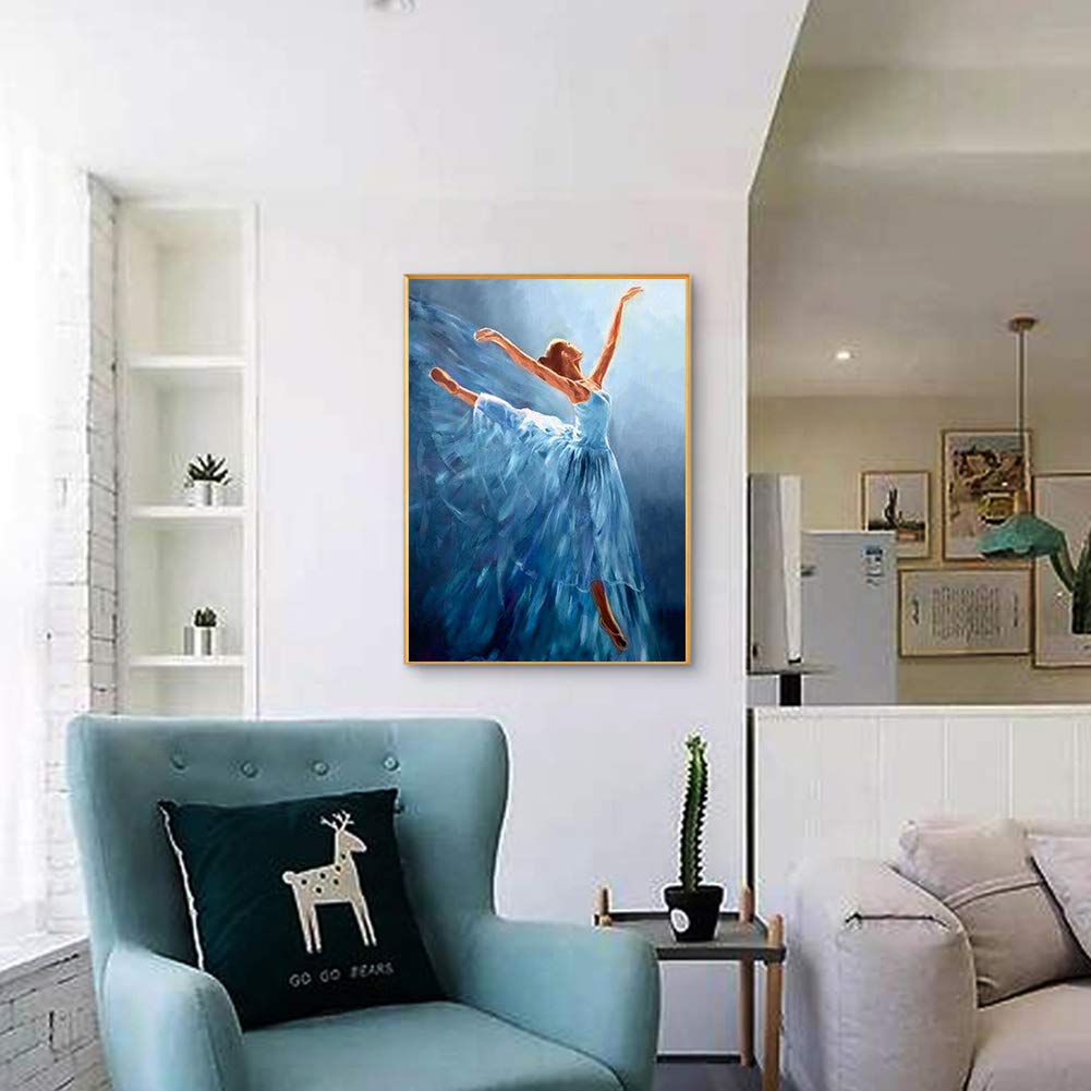 5D Diamond Painting Set „Tänzerin Mit Löwe & Tiger“ – 30x40 Cm, Komplett Mit Rund-Diamanten