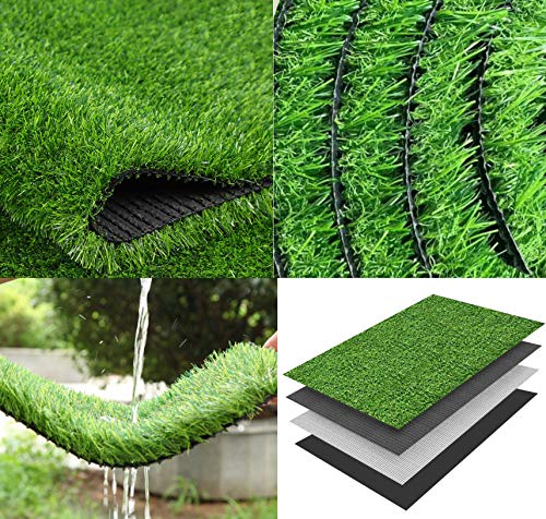 (6x10 ft) Artificial Grass for Dogs Pee Pads Artificial Synthetic Grass shag Turf Realistic Indoor Outdoor Landscape Fake Astro Turf Dog Mat Pad Synthetic Mat Rug Carpet for Garden Backyard