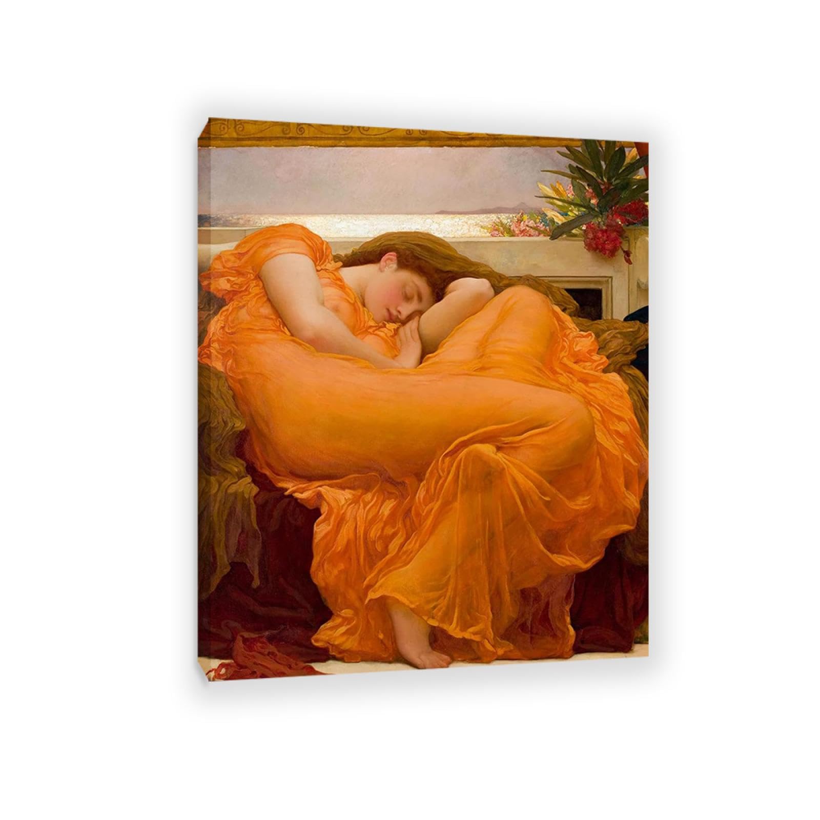 MYCGGDGH Frederic Leighton Flaming June Art Print World Series Series Vintage Poster Vintage Canvas Wall Art Home Decor 40x30cm(16x12in) incorniciata
