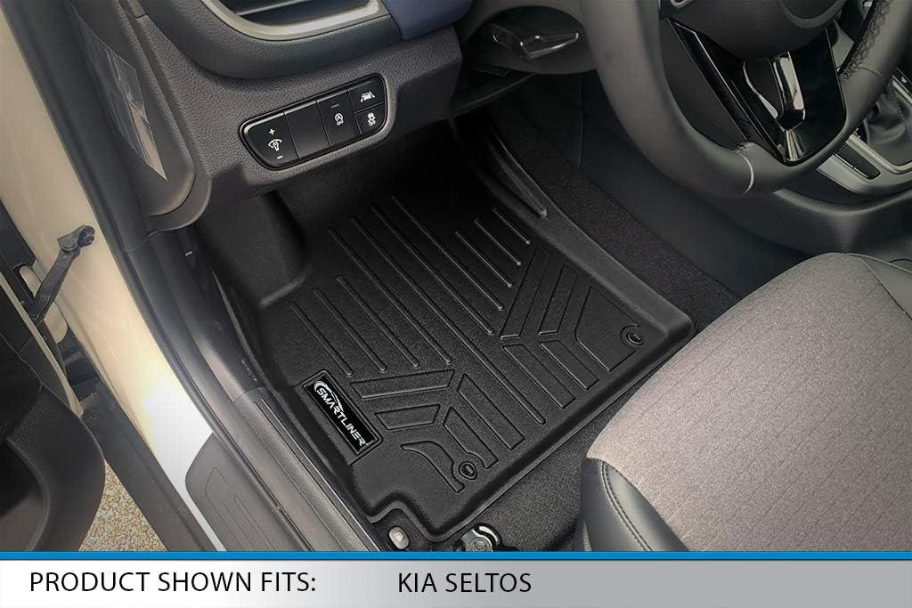 SMARTLINER Custom Fit Floor Mats & Cargo Liner Behind 2nd Row Compatible with 2021-2023 Kia Seltos