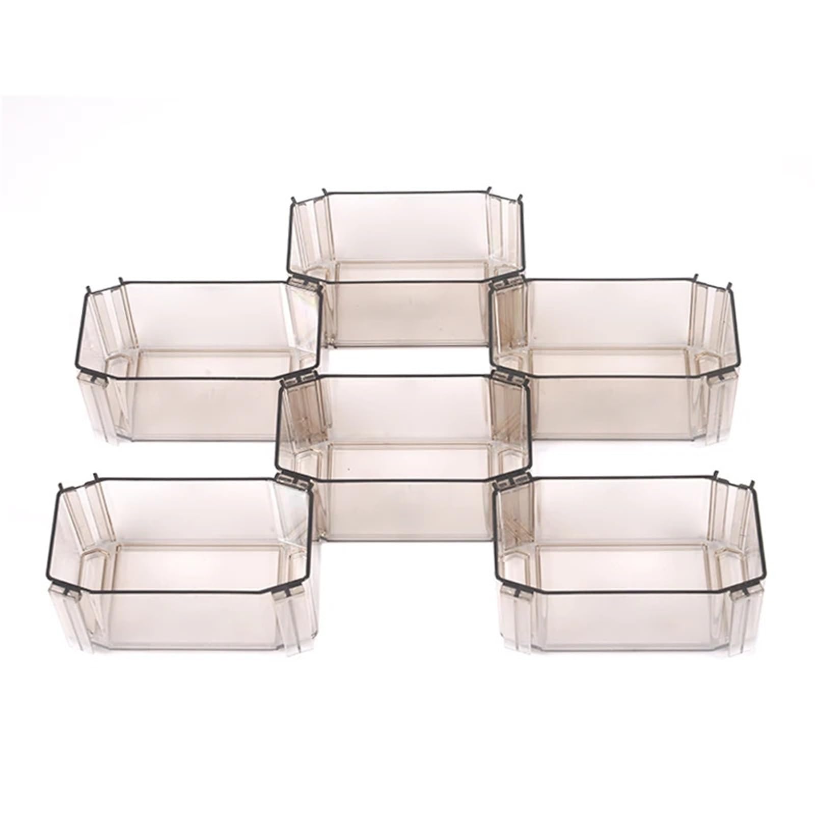 Organizer Cassetti 6Pcs/Set Ps Drawer Organizer Household Transparent Desktop Storage Divider