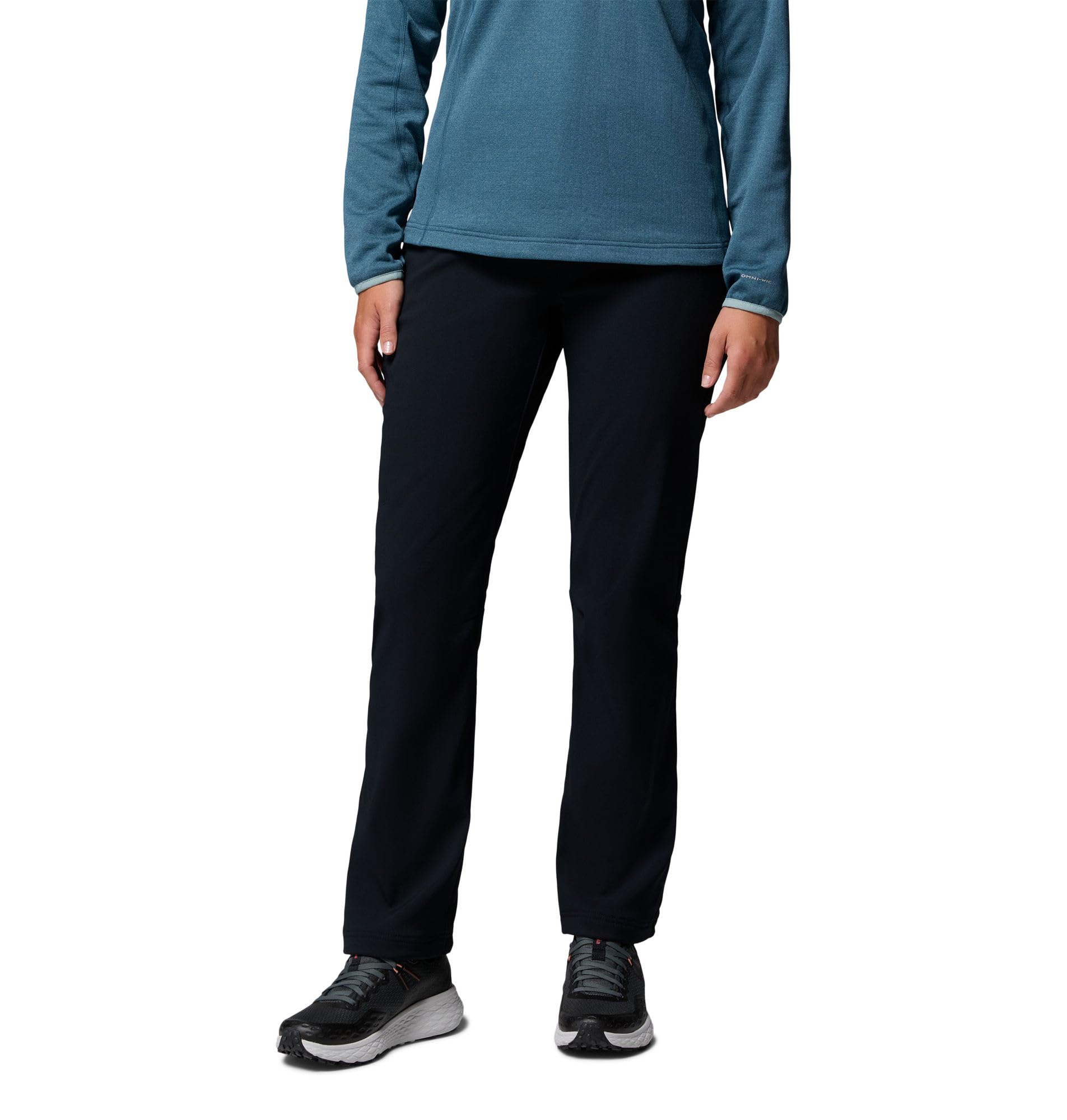 Columbia Damskie ciepłe spodnie softshell z tyłu, czarne, W16/R