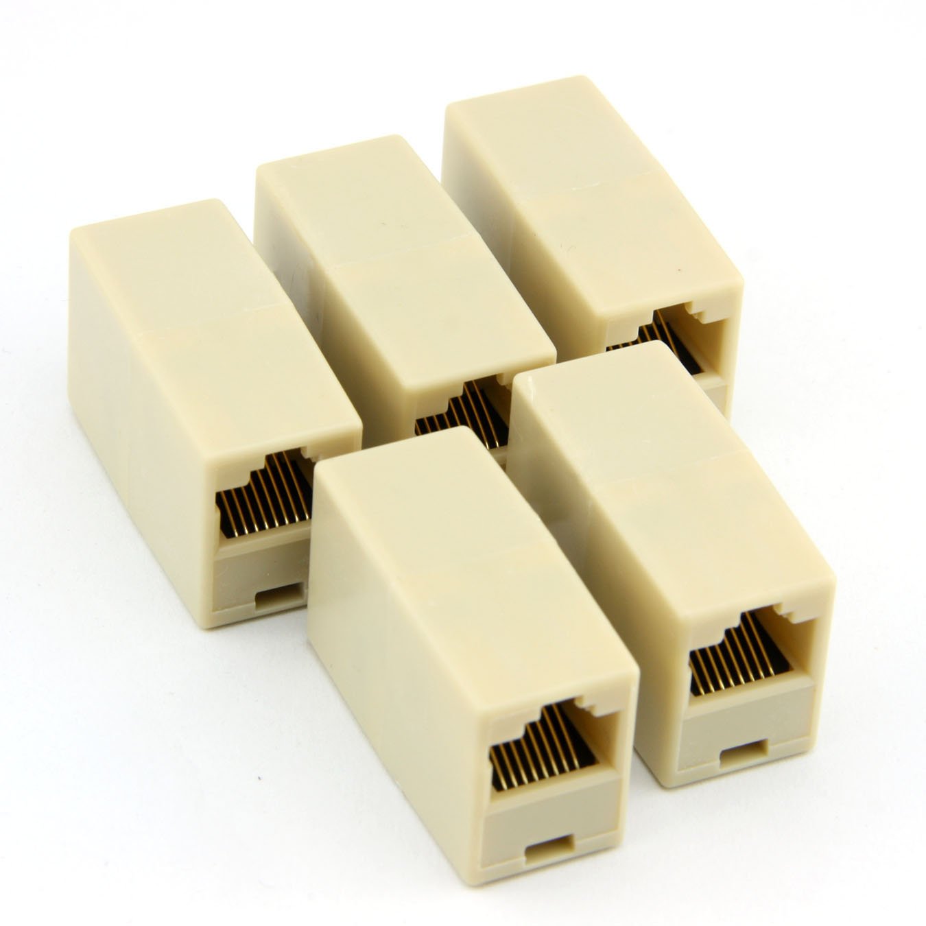 5 Pack RJ45 Lan Cable Joiner Coupler Connector RJ45 CAT 5 5E