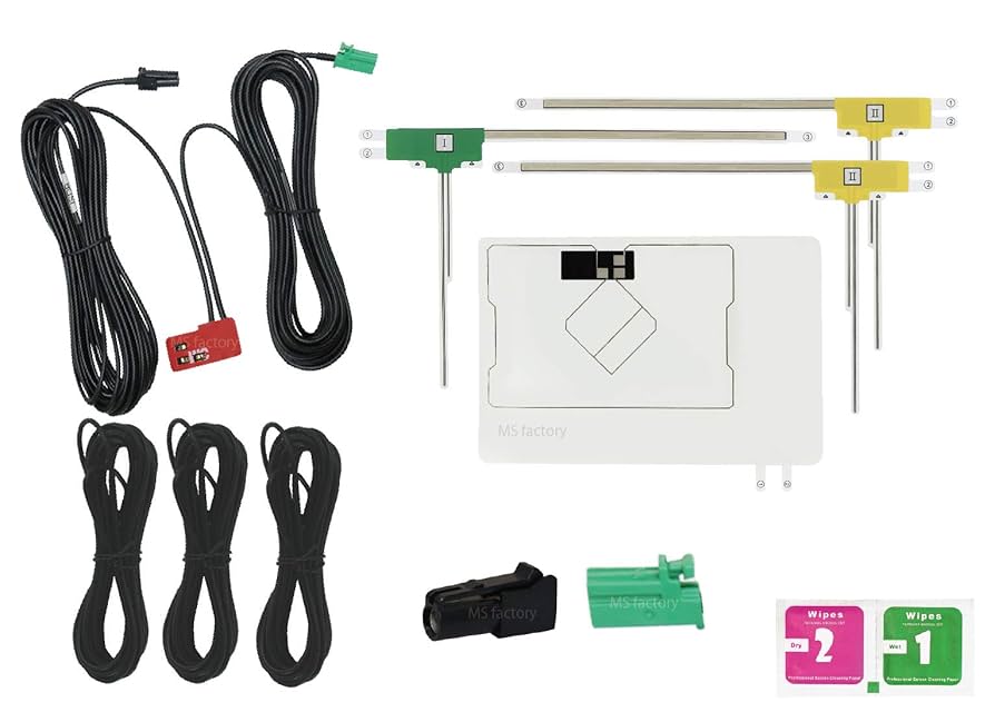 フルセグフィルムアンテナGPS 10セット 業販10セット GPS一体型 L型 フィルムアンテナ 高感度 汎用 ナビ