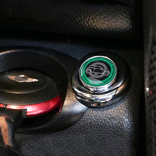 Miniatura 7 de Botón de arranque de metal del motor de encendido Pulsador de arranque para tablero de la cubierta del salpicadero de Mini Cooper R55 Clubman R56