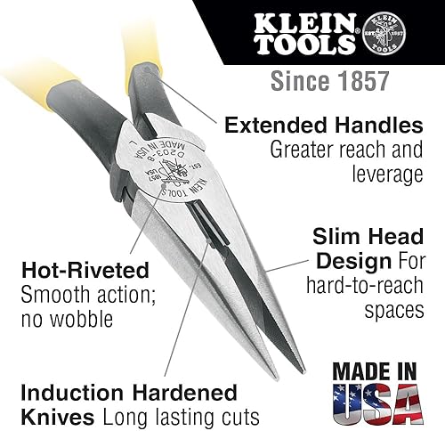 Miniatura 4 de Klein Tools - 80020 Juego de herramientas con pinzas Linemans cortadores diagonales y pinzas de punta larga con cuchillas de corte templadas por