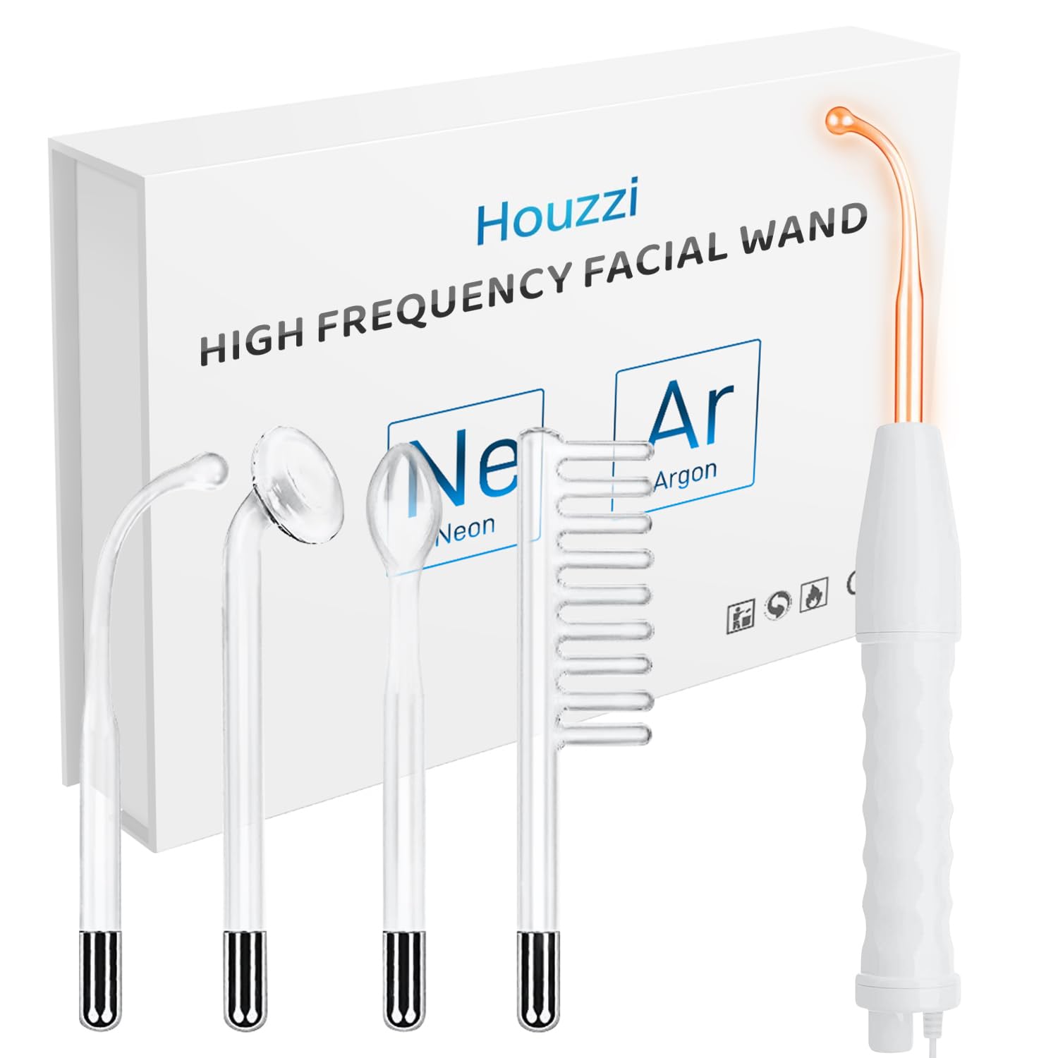 Photo 1 of **DAMAGED***High Frequency Wand, Portable Facial Device with 4 Different Tubes