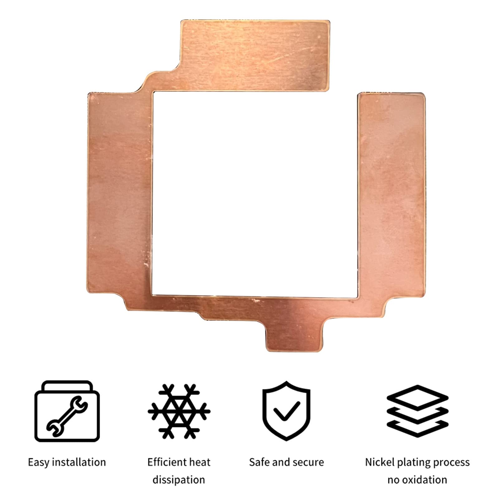 Asukohu GPU Thermal Pad GPU RAM Nicel Plated Copper Heatsin Graphics Card Memory Miner 3080ti 3090 3090ti Down 15-40 Degree GPU Thermal Pad