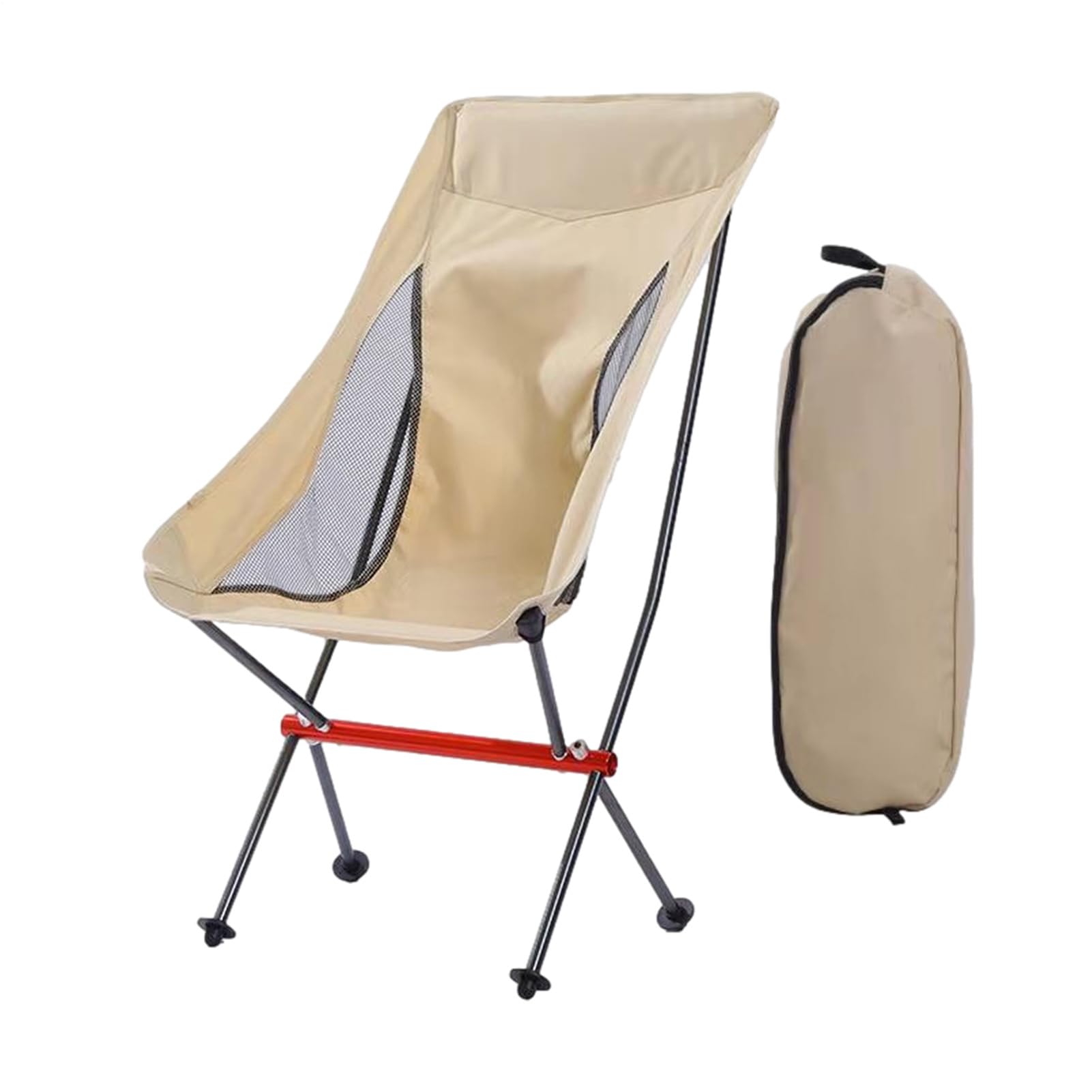 Generico Sedie Pieghevoli Per l'All'Esterno Postura Ergonomica | Leggera per Prato per Campeggio Trekking Spiaggia Pesca Picnic Giardino Terrazzo