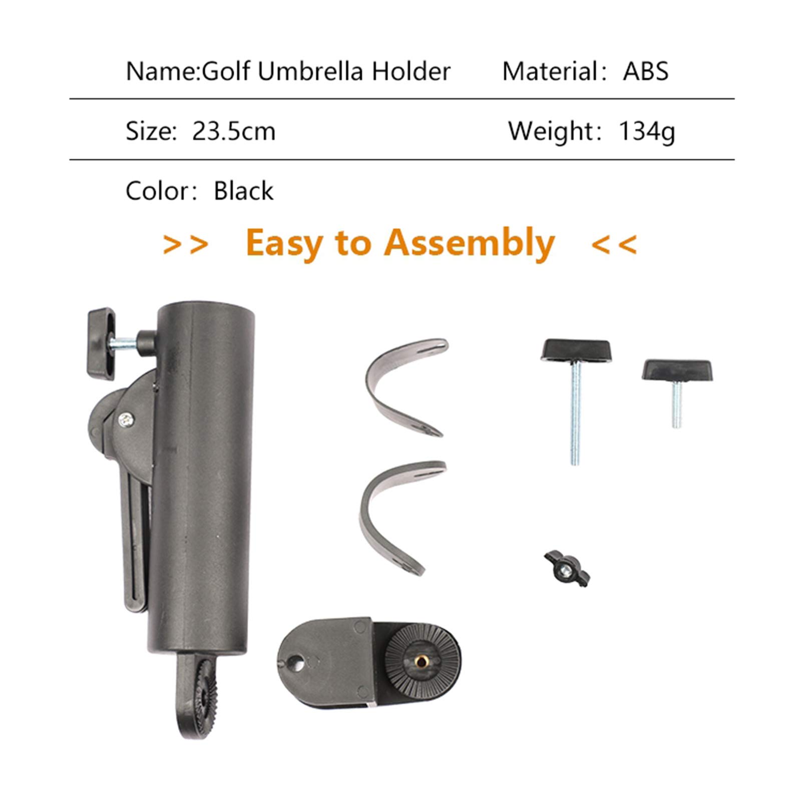 Golf-Trolley, Regenschirmhalter, Ständer, Zug, Fahrradwagen, universal, Schwarz, 10 Stück