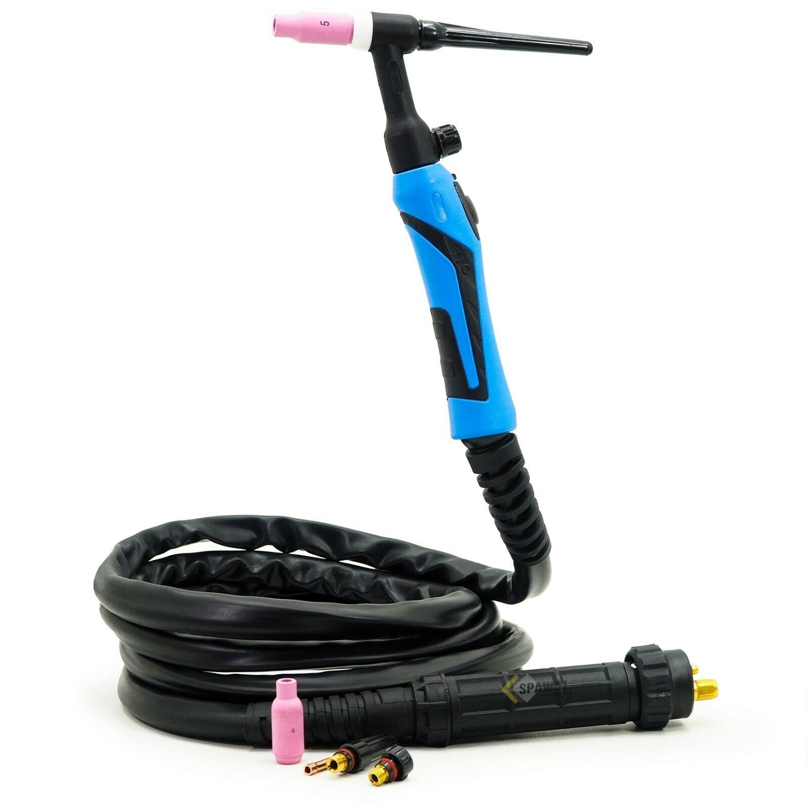 Soplete de soldadura TIG TIG, paquete de manguera SR 26 V con válvula de 4 m EURO STECKER