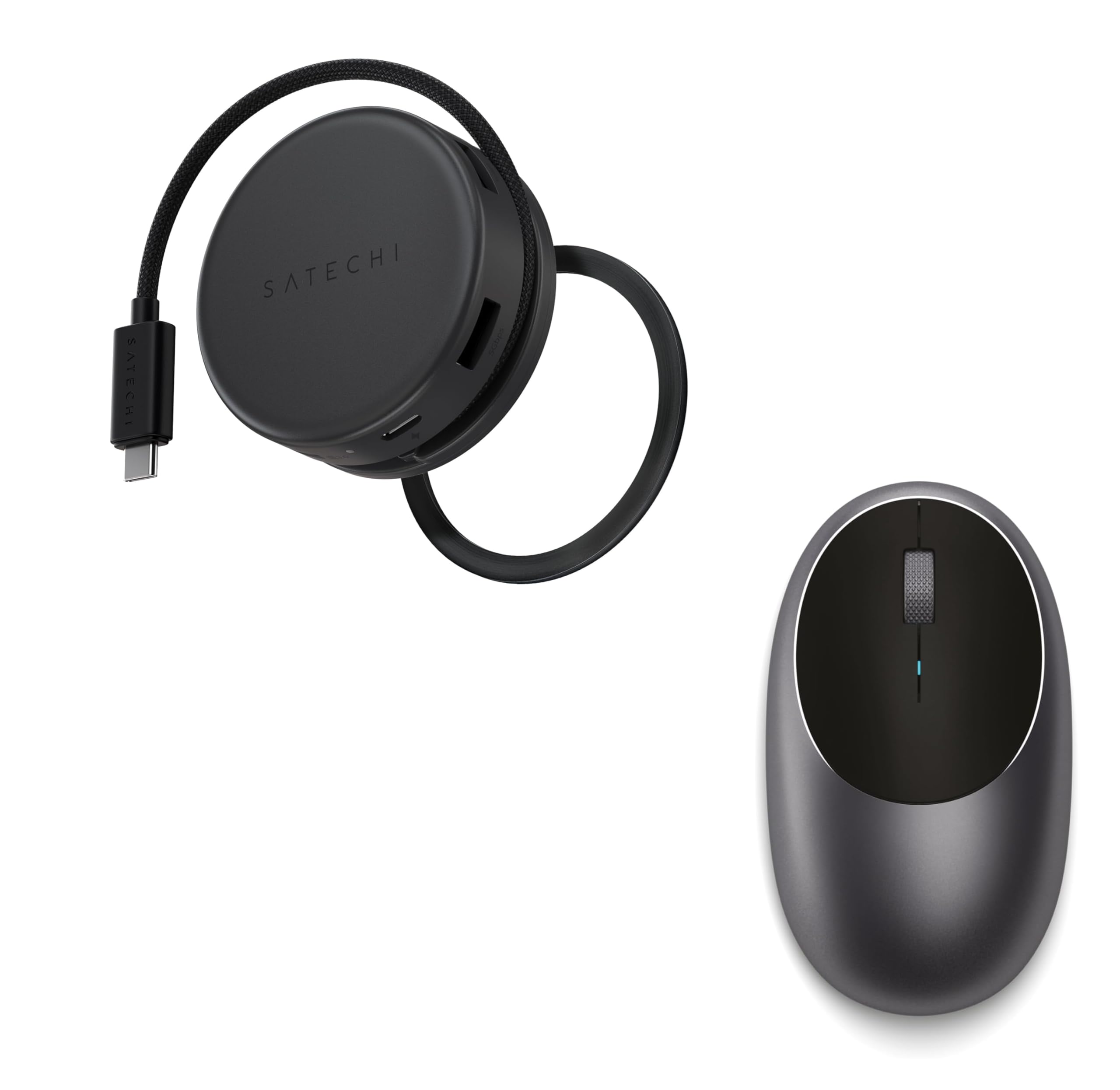 𝗦𝗔𝗧𝗘𝗖𝗛𝗜 𝗕𝘂𝗻𝗱𝗹𝗲 Hub USB C 7 en 1, HDMI 4K@60Hz, Carga a 100W y M1 Mouse Bluetooth