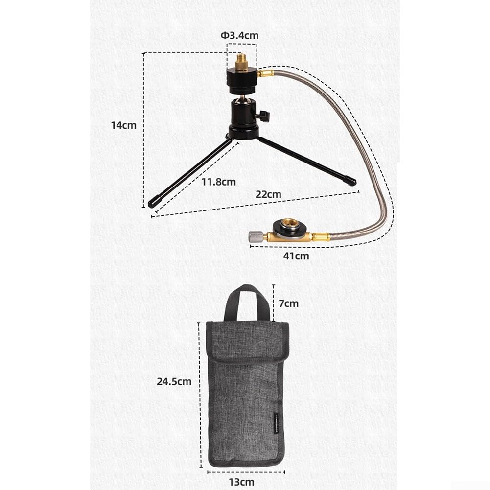 Elektrische Zündung Gasheizung Tragbar mit Klappfuß, Drei Wärmestufen für Outdoor Für Winter Einschließlich Angelausflüge, Camping und Terrassenheizung (E)