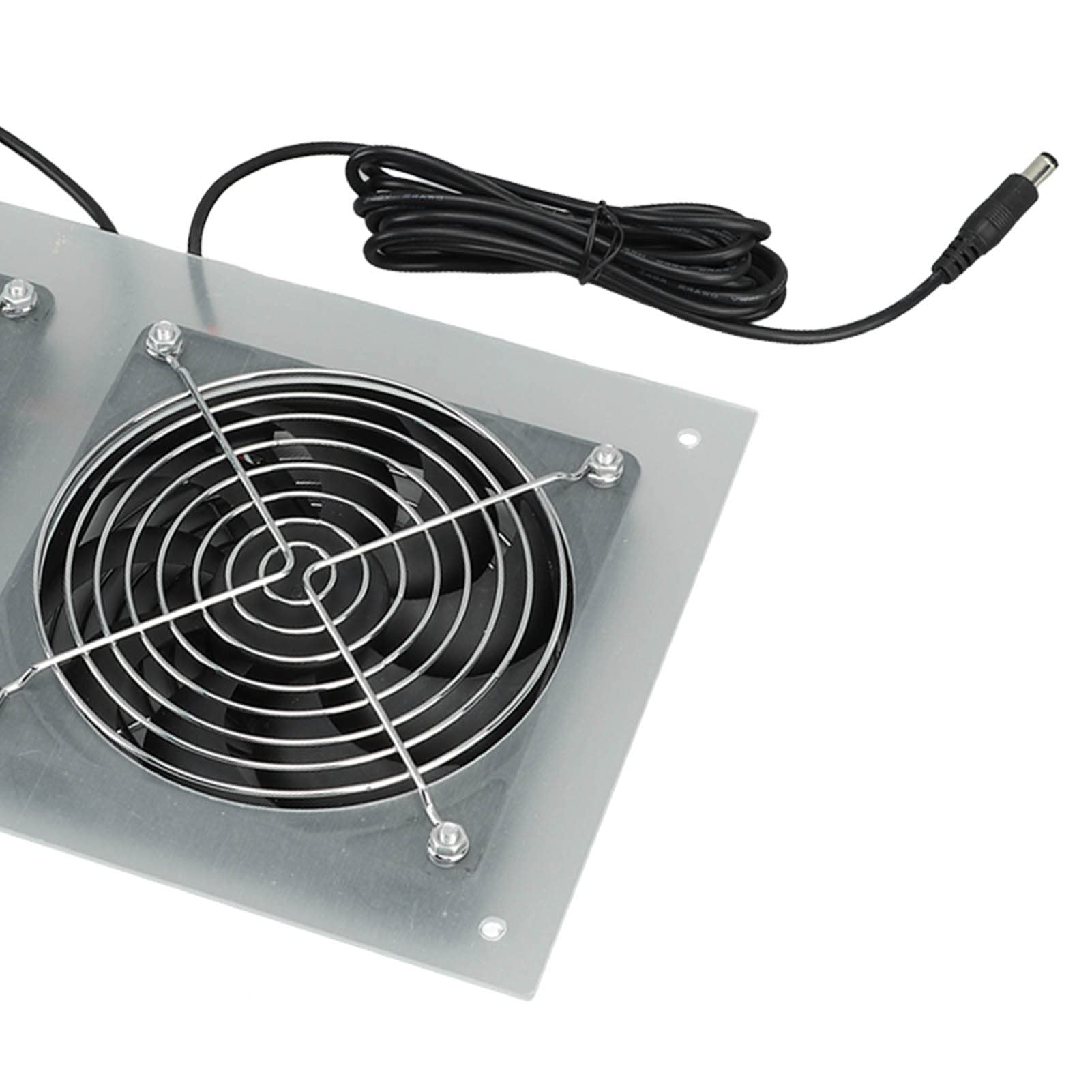 Ventilador con Panel Solar de 15W, Kits de ventiladores duales con energía Solar eficiente para gallineros, invernaderos, cobertizo, casas para mascotas, ventana