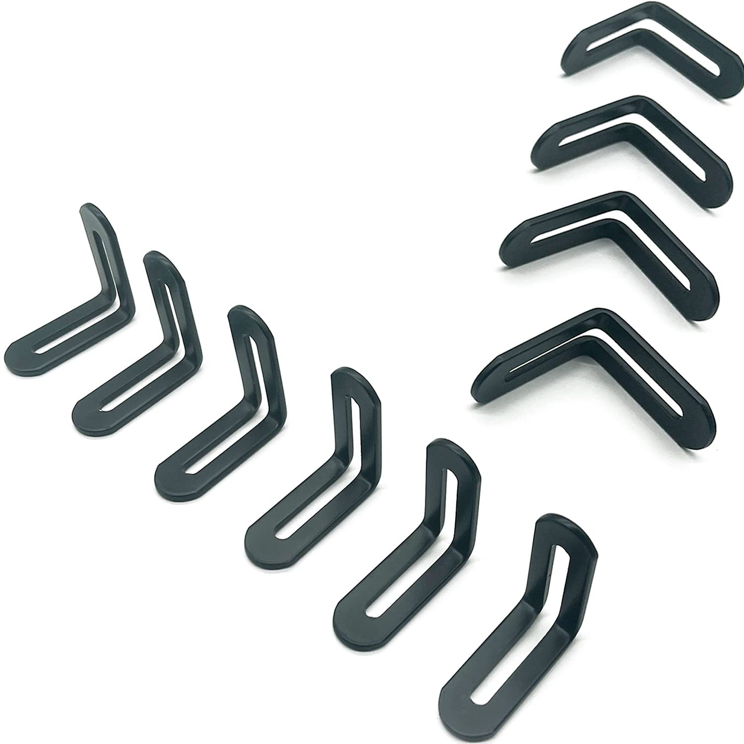 10 Staffe Angolari In Acciaio Inox 125x75mm - Per Mensole, Mobili E Finestre, Con Viti