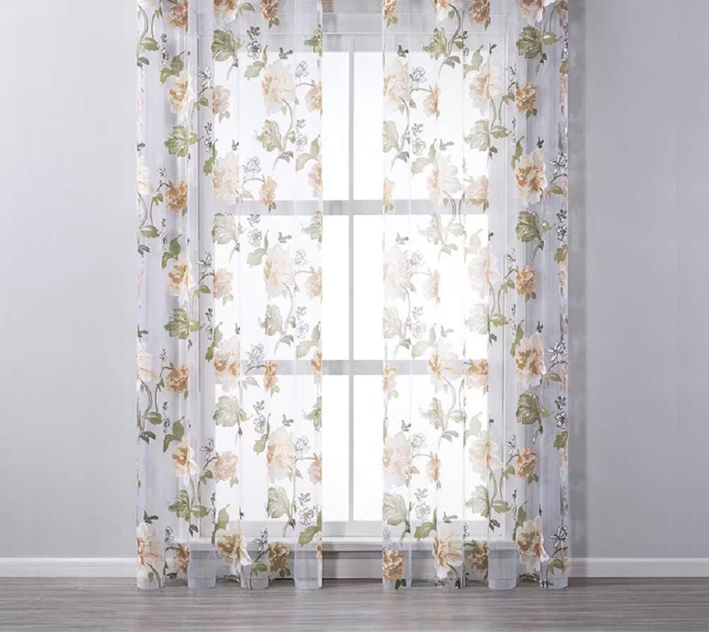 Purple High Precision Breathable Thin Burnt Out Big Peony 52 Wide Window Treatments Sheer Curtains Rod Pocket Top for Living Kids Nursery Room Bedroom