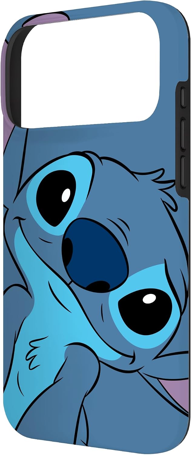 Disney Lilo and Stitch Cute Stitch Face Slate Gray Case for iPhone 17 Pro Max