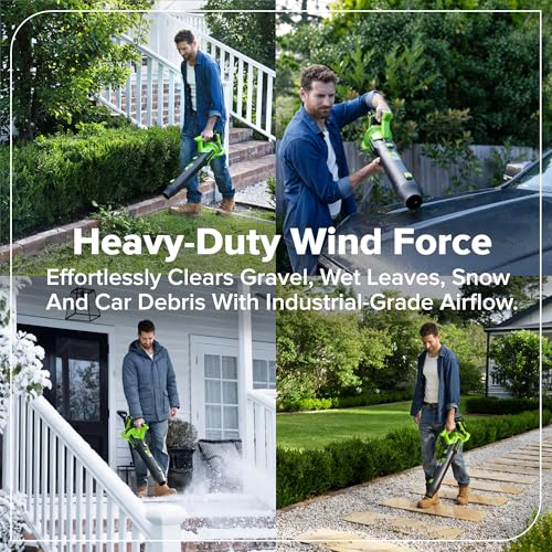 Image of Greenworks 24V Electric Leaf Blower, 515 CFM, Tool Only